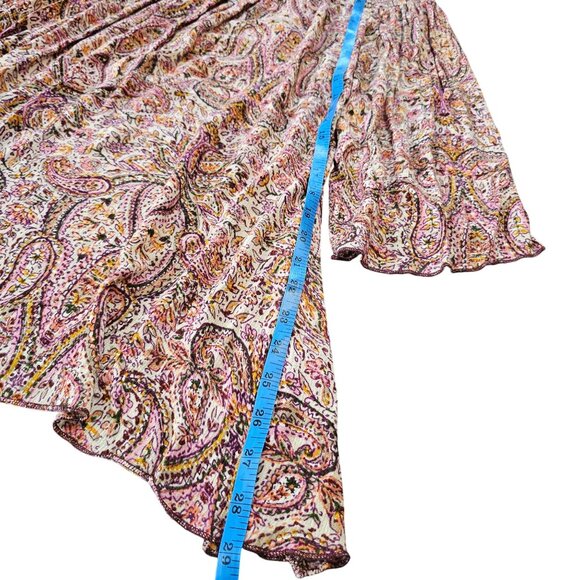 Bohemian Paisley Smocked Womens Tunic Top By Band Of Gypsies Rayon size Small - Picture 6 of 7